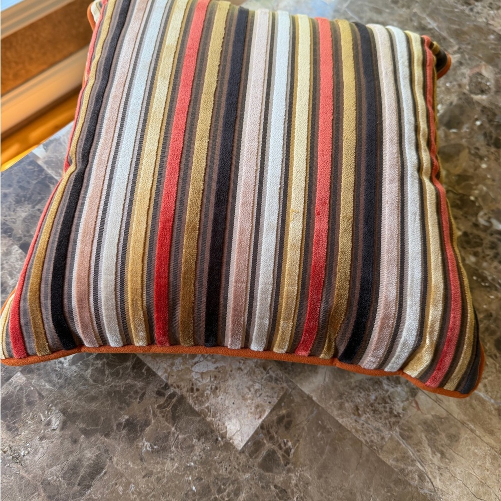 Striped Multicolor Accent Pillow - Home Accents